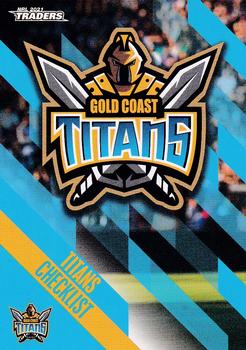 2021 NRL Traders #041 Gold Coast Titans Checklist Front